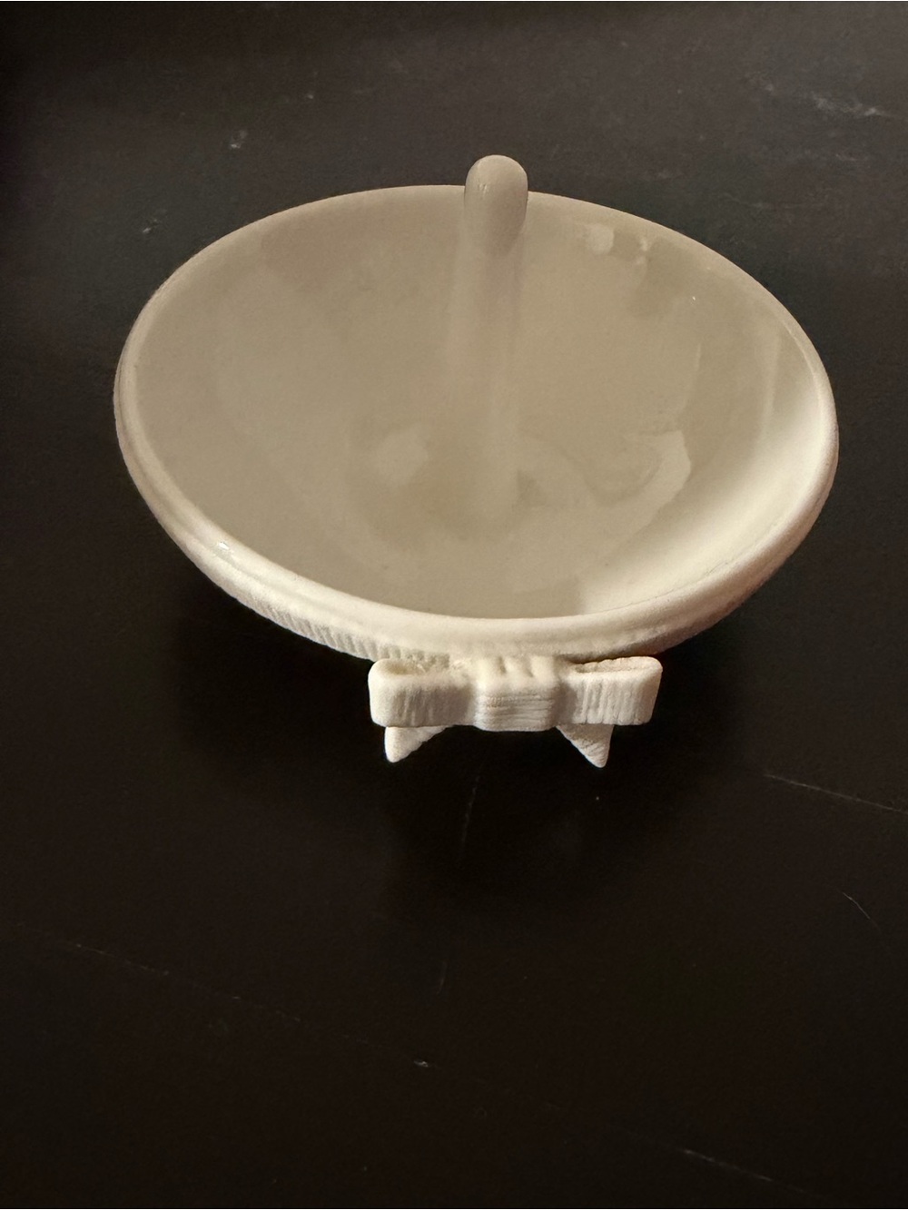 kate spade Cream Ceramic Jewelry Ring Dish with Bow